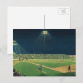  sport, honkbalspel bij nacht briefkaart (Voorkant / Achterkant)