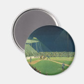  sport, honkbalspel bij nacht magneet (Voorkant / Achterkant)