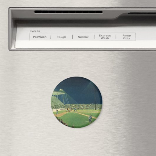  sport, honkbalspel bij nacht magneet (Insitu (Vaatwasser))