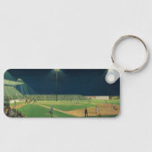  sport, honkbalspel bij nacht sleutelhanger (Voorkant)