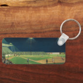  sport, honkbalspel bij nacht sleutelhanger (Voorkant)