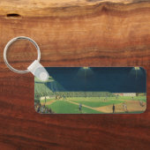  sport, honkbalspel bij nacht sleutelhanger (Achterkant)