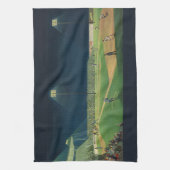  sport, honkbalspel bij nacht theedoek (Verticaal)