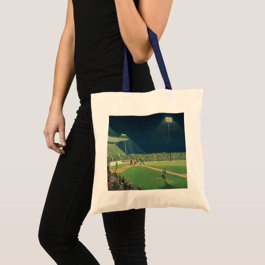  sport, honkbalspel bij nacht tote bag (Voorkant (product))