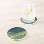  sport, honkbalspel bij nacht zandsteen onderzetter (Zijkant)