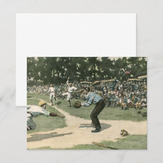  sport, honkbalspeler die naar huis glijdt (Voorkant / Achterkant)