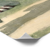  sport, honkbalspeler die naar huis glijdt poster (Hoek)