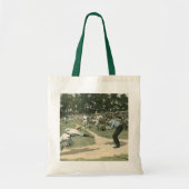  sport, honkbalspeler die naar huis glijdt tote bag (Voorkant)