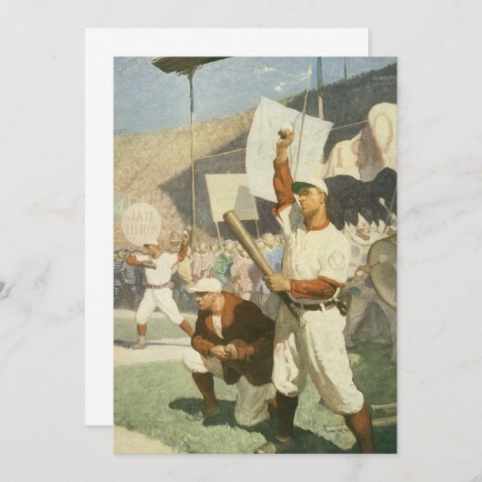  sport, honkbalspelers bij een spel (Voorkant / Achterkant)