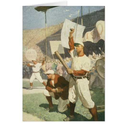  sport, honkbalspelers bij een spel (Voorkant)