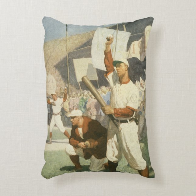  sport, honkbalspelers bij een spel accent kussen (Voorkant(Verticaal))