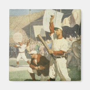  sport, honkbalspelers bij een spel magneet