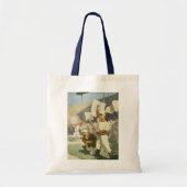  sport, honkbalspelers bij een spel tote bag (Voorkant)