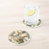  sport, honkbalspelers bij een spel zandsteen onderzetter (Zijkant)