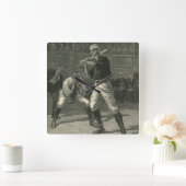  sport, honkbalspelers van Thulstrup Vierkante Klok (Huis)