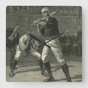  sport, honkbalspelers van Thulstrup Vierkante Klok