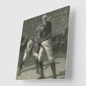  sport, honkbalspelers van Thulstrup Vierkante Klok (Hoek)