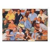  sport honkbalventilatoren die een spelletje bekij (Voorkant Horizontaal)