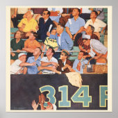  sport honkbalventilatoren die een spelletje bekij poster (Voorkant)