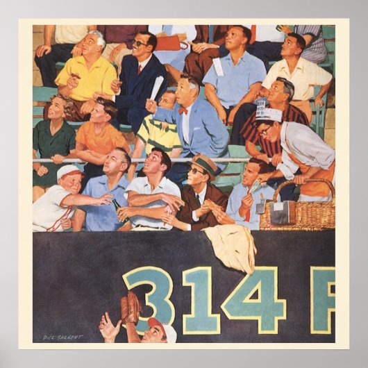  sport honkbalventilatoren die een spelletje bekij poster (Voorkant)