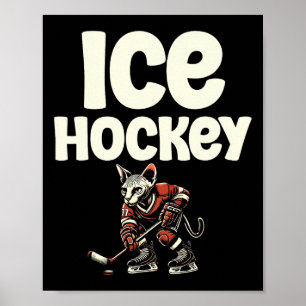 Sport IJshockey Kat Liefhebber Felien Kitten Liefd Poster