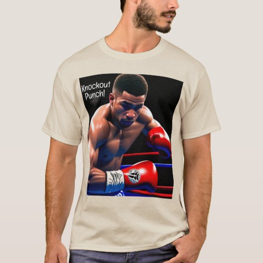 Sport is het leven - knockout punch! t-shirt (Voorkant)