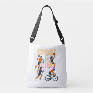 Sport is leven - Motivatie Canvas tas