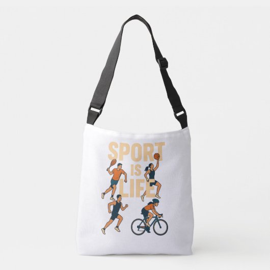 Sport is leven - Motivatie Canvas tas (Voorkant)