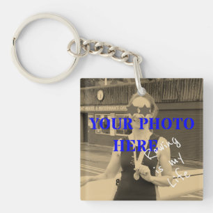 Sport is mijn leven aangepaste foto's en tekst mem sleutelhanger
