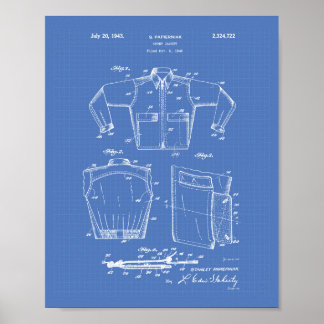 Sport Jacket 1943 Patent Art Blueprint Poster