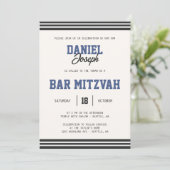 Sport jas Bar Mitswa uitnodiging (Staand voorkant)