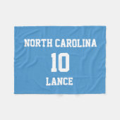 Sport Jersey Gepersonaliseerd Celestial Blue Fleece Deken (Voorkant (Horizontaal))