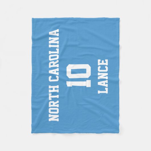 Sport Jersey Gepersonaliseerd Celestial Blue Fleece Deken (Voorkant)