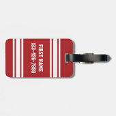 Sport Jersey met Jouw naam en nummer Bagagelabel (Achterkant horizontaal)