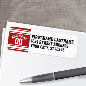 Sport Jersey met Jouw naam en nummer Etiket