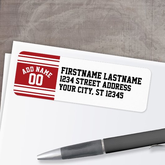 Sport Jersey met Jouw naam en nummer Etiket