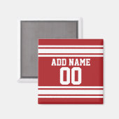 Sport Jersey met Jouw naam en nummer Magneet (Voorkant / Achterkant)