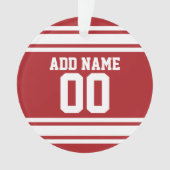 Sport Jersey met Jouw naam en nummer Ornament (voorkant)