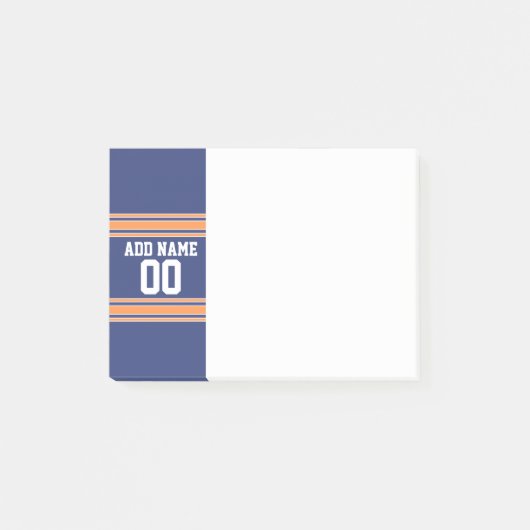 Sport Jersey met Jouw naam en nummer Post-it® Notes (Voorkant)