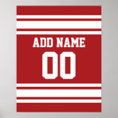 Sport Jersey met Jouw naam en nummer Poster (Voorkant)