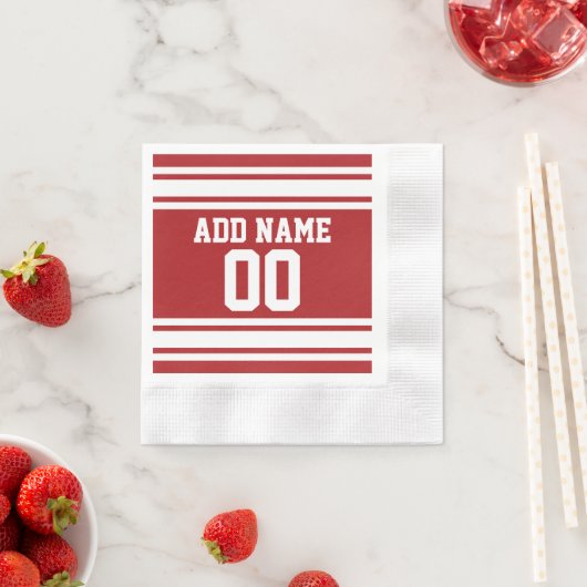 Sport Jersey met Jouw naam en nummer Servet (Insitu)