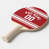 Sport Jersey met Jouw naam en nummer Tafeltennisbatje (Voorkant Gekanteld)