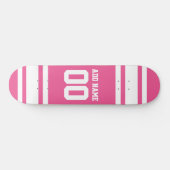 Sport Jersey met naam en nummer - Roze White Skateboard (Horizontaal)