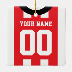 Sport Jersey Red Sjabloon Keramisch Ornament
