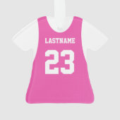 Sport Jersey Roze met Nummer Ornament (achterkant)