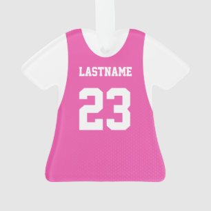 Sport Jersey Roze met Nummer Ornament