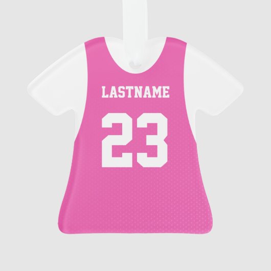 Sport Jersey Roze met Nummer Ornament (achterkant)