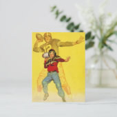  sport, jongen als toekomstig Football Quarterback Briefkaart (Staand voorkant)