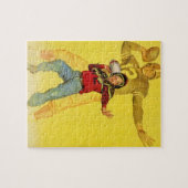  sport, jongen als toekomstig Football Quarterback Legpuzzel (Horizontaal)