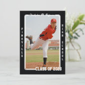 Sport Kaart Afstuderen Aankondiging (Staand voorkant)